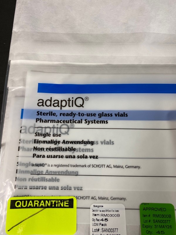SHOTT AdaptiQ Cup Nest With EVERIC 10mL Pure Vials ISO 8362-1 (48/cs)