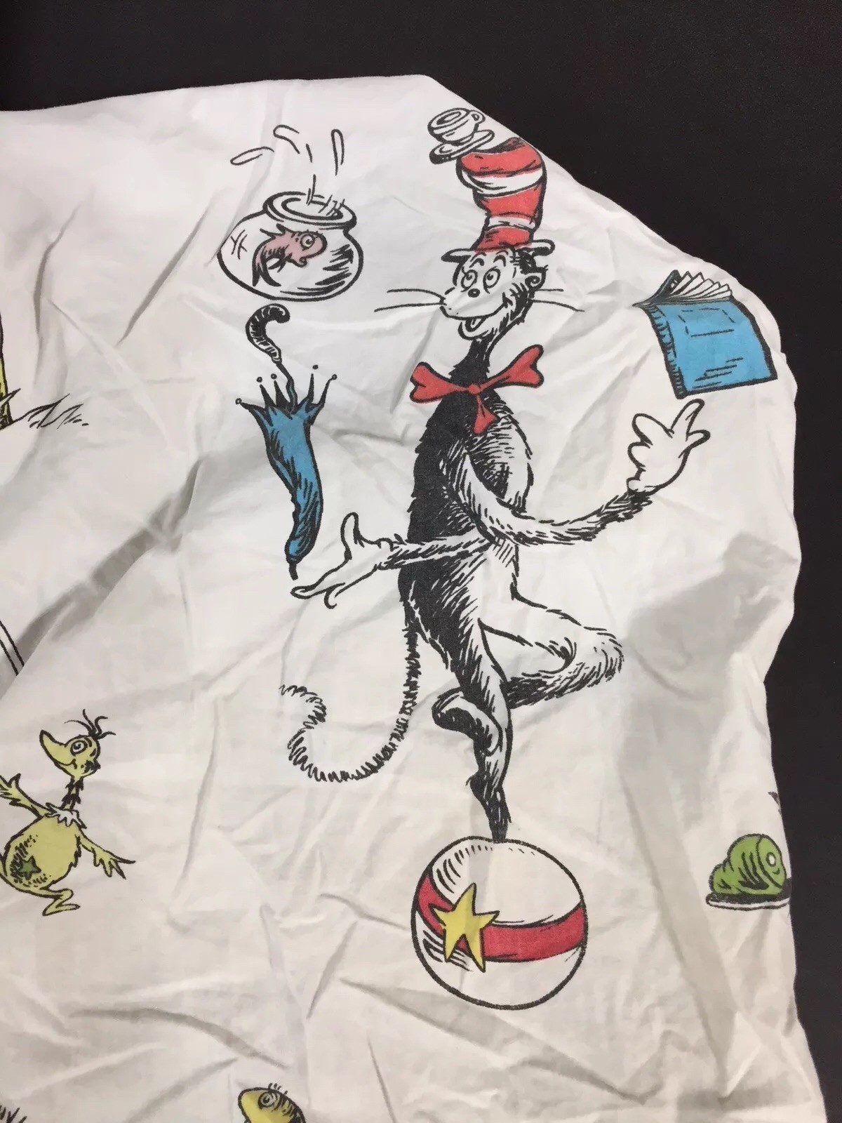 Pottery Barn Kids Dr Seuss 100% Cotton Crib Toddler Sheet and Pillow Sham