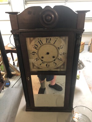 antique clock wooden works