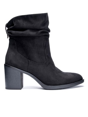 

CL BY LAUNDRY Женские ботильоны без шнуровки с черной спиной и напуском Kalie на блочном каблуке, Черный, KALIE SUEDE