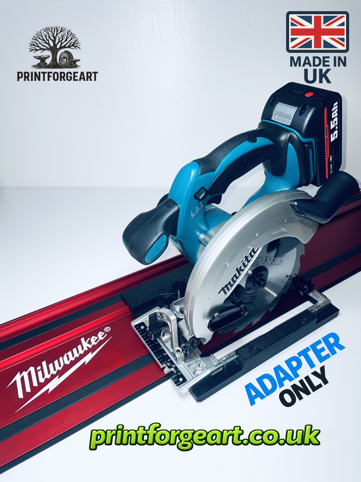 Makita DSS610 DSS611  Adapter Milwaukee Guid Rail Track Adapter Only UK