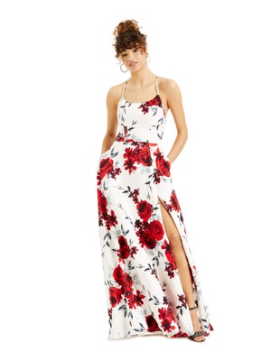 БЕЗМОЛВНОЕ женское платье для выпускного вечера в полный рост с круглым вырезом и бретельками-спагетти + расклешенное платье-клеш