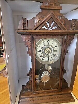 Antique kitchen clock Waterbury mantle/shelf