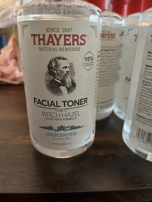 THAYERS Alcohol Free Unscented Witch Hazel Facial Toner w Aloe Vera Formula 12oz