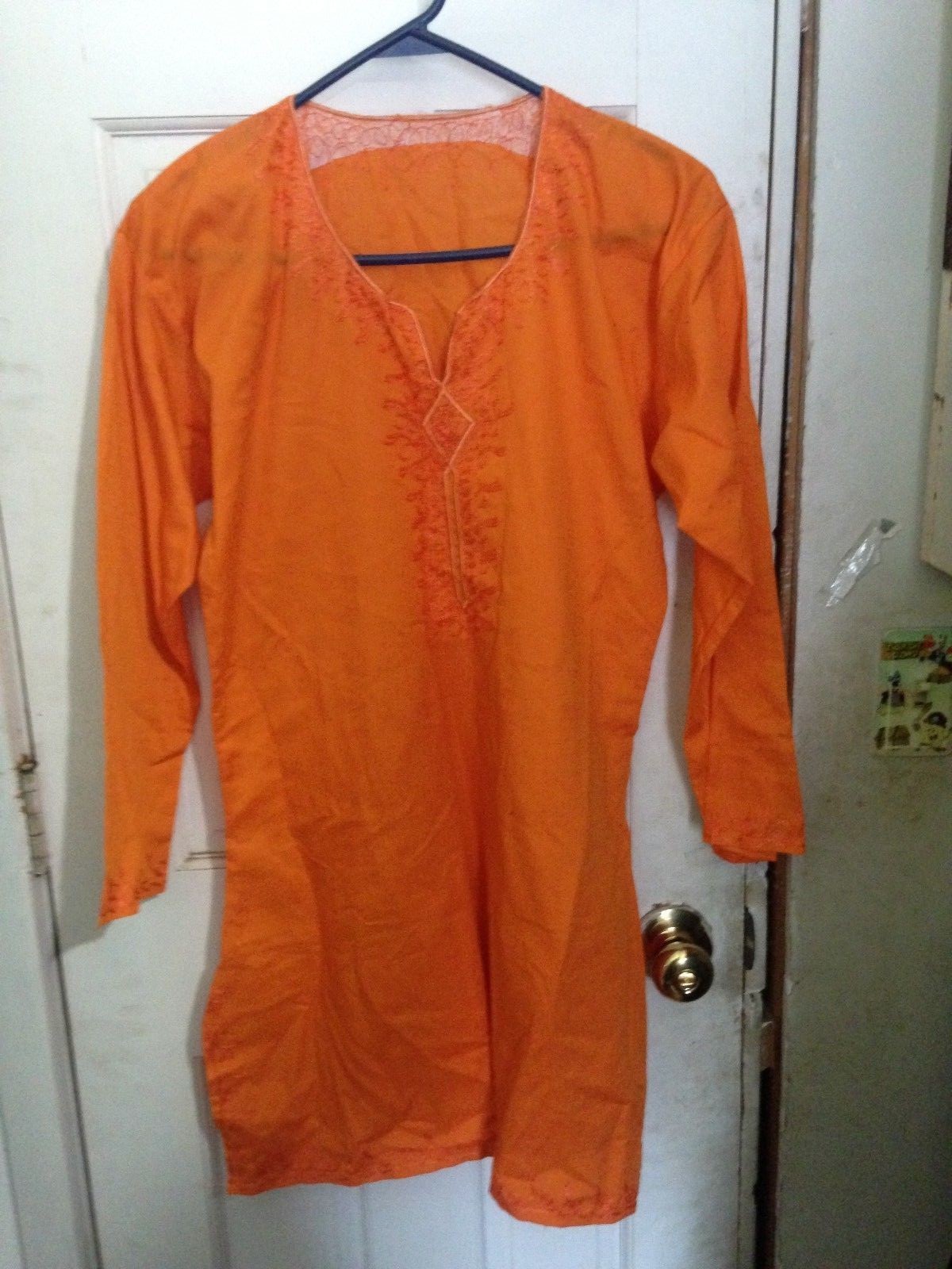 African orange shirt+pants outfit