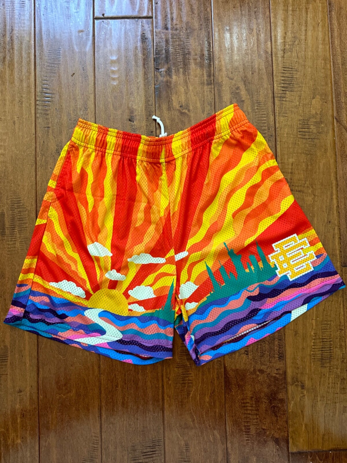 Pre-owned Eric Emanuel Size Xl -  Ee Basic Short Nyc Sunset Yellow ? Fast Ship