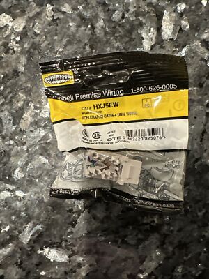 Hubbell HXJ5EW Jack Telephone/Data XCELERATOR CAT 5E White NEW