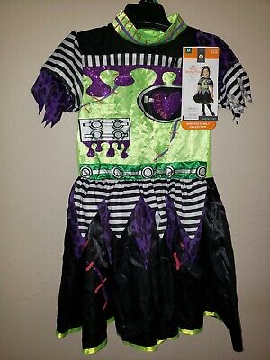 MISS MONSTER girls HALLOWEEN COSTUME DRESS NEW NWT SPARKLES! large SO CUTE!