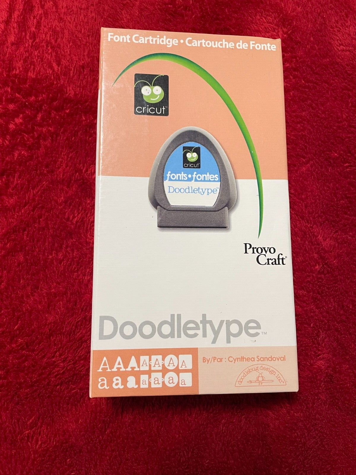 Provo Craft Cricut Doodletype Font Cartridge # 29-0054 Package