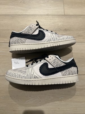 Nike Dunk Low By You N7 ID Fragment Stitch Black Grey White Big Check Sz 13 New