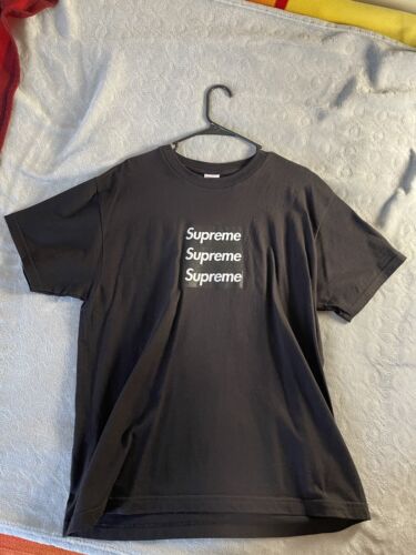 Size LARGE Supreme Asspizza Triple Box Logo Tee Black | eBay Size LARGE Supreme Asspizza Triple Box Logo Tee Black | eBay