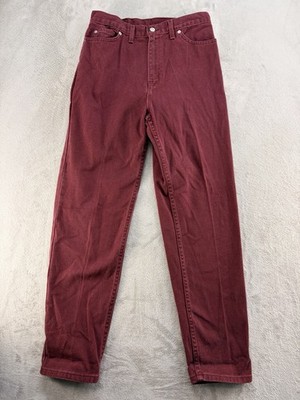 Faded Glory Jeans Womens 12 Average Red Denim Casual Straight Leg