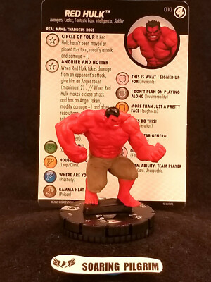 RED HULK - 010 - Common - Fantastic Four Heroclix Set #10