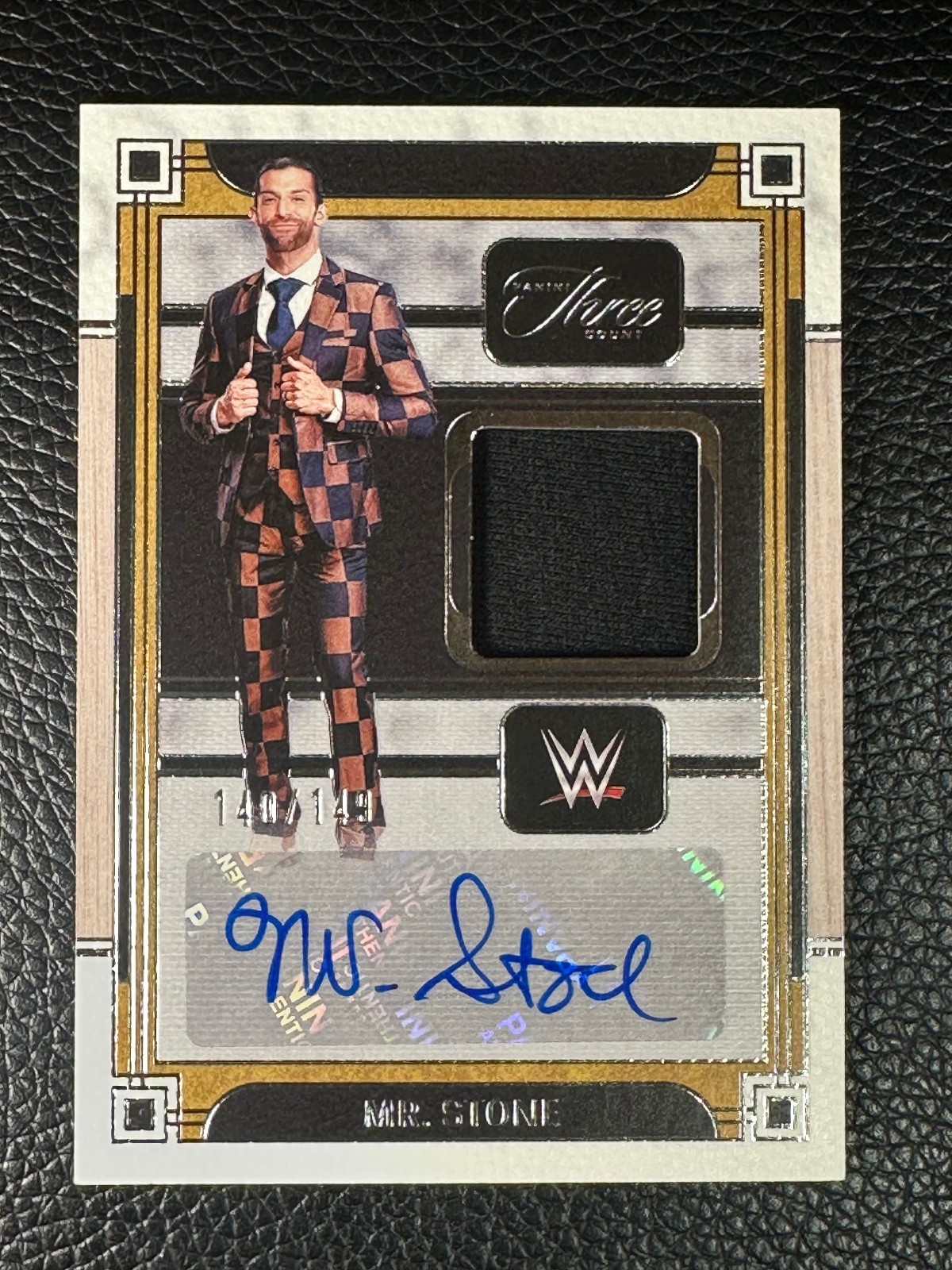 2024 Panini Three Count WWE Mr. Stone 140/149 Wardrobe
