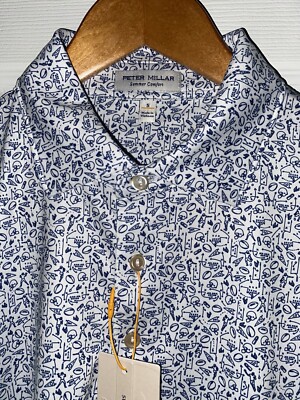 Peter Millar Crown Sport Summer Comfort ￼ Game Day Performance Golf Polo Small