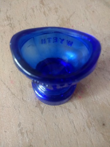 Vintage Wyeth Cobalt Blue Eye Wash Cup