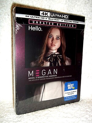 M3GAN (4K/Blu-ray, 2023, STEELBOOK) NEW Allison Williams AI horror comedy megan