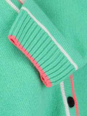 Pre-owned Msgm Cropped Cardigan In Green