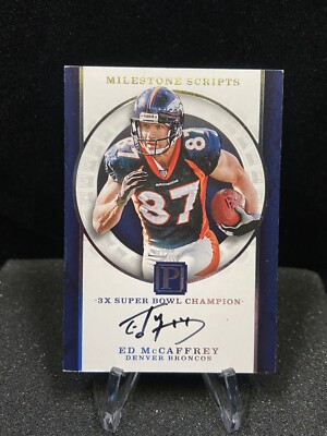2017 Ed McCaffrey Pantheon Milestone Scripts ON CARD AUTO # 9/99