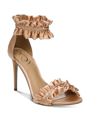 

SAM EDELMAN Женские розовые босоножки Sawyer на шпильке с круглым носком и рюшами, 7 м, Розовый, I0185F1