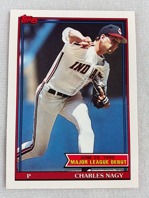 1990 Topps Major League Debut Card #114-Charles Nagy, Cleveland