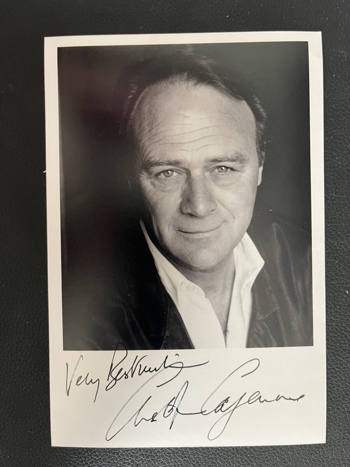 CHRISTOPHER CAZENOVE - LATE GREAT BRITISH ACTOR - EXCELLENT SIGNED PHOTO