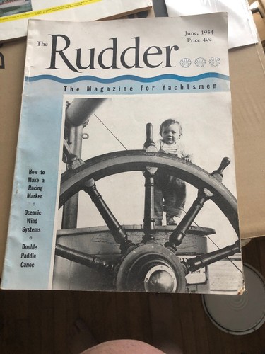 5 Pc Lot The Rudder Magazines 1945-1954 Yacht Sailing Boating Ocean Canoe
