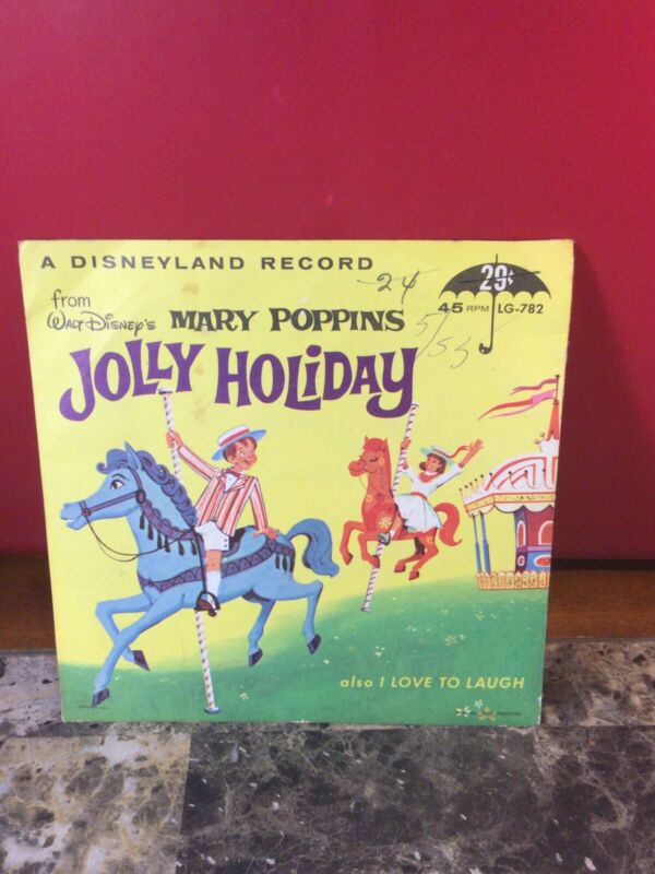 Vintage Disneyland 45RPM Record Walt Disney’s Mary Poppins Jolly Holiday
