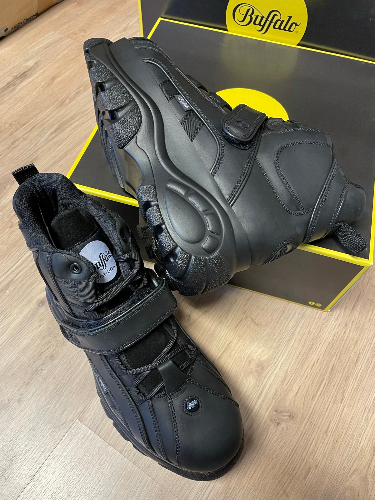 BUFFALO BUFFALO LONDON 1348-14 2.0 SCHWARZ BLACK FÜR HERREN - NEU - GRÖSSEN BIS 46