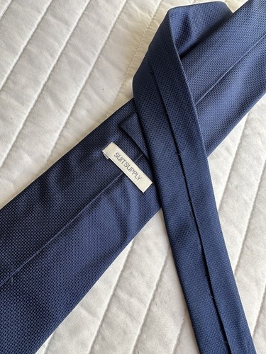 Upply Dark Blue Navy Silk Neck Tie Modern Fit Mint!