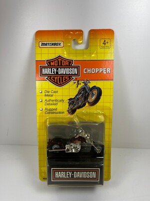 Matchbox Harley Davidson Chopper (1993) - Burgandy