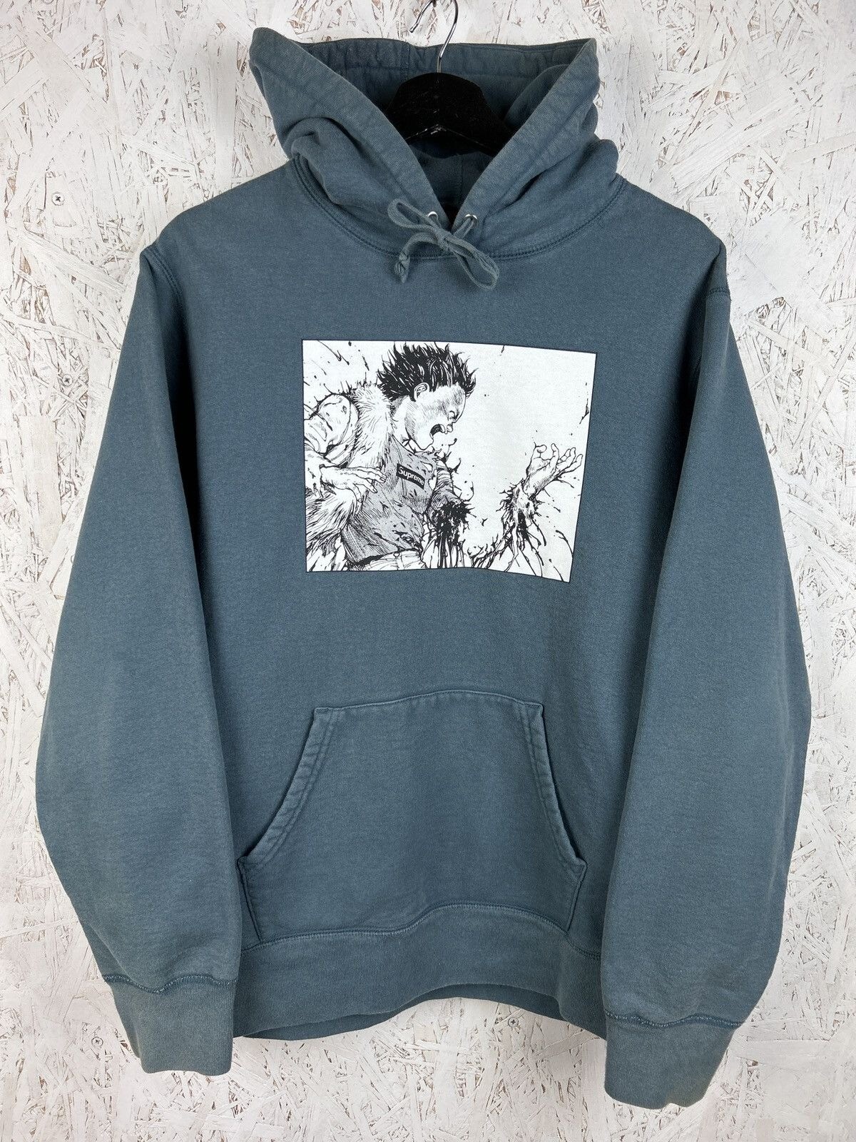 Supreme Akira FW17 Arm Hooded Sweatshirt Hoodie In Blue Size