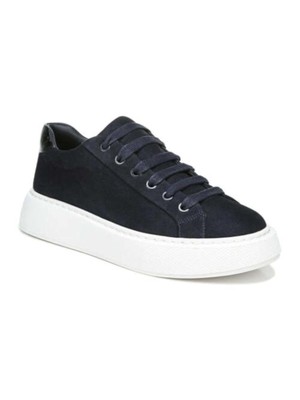 ВИНС. Женские замшевые кроссовки Coastal Navy Padded Rhea Round Toe Platform Suede Sneakers 7 M