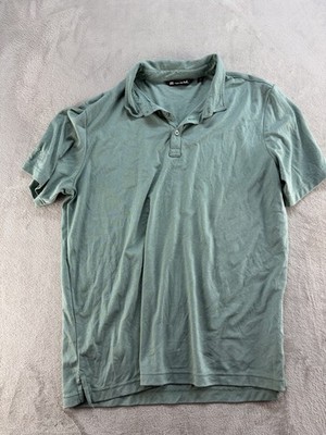 Travis Mathew Golf Polo Shirt Mens XL Green Short Sleeve 1/4 Button Casual