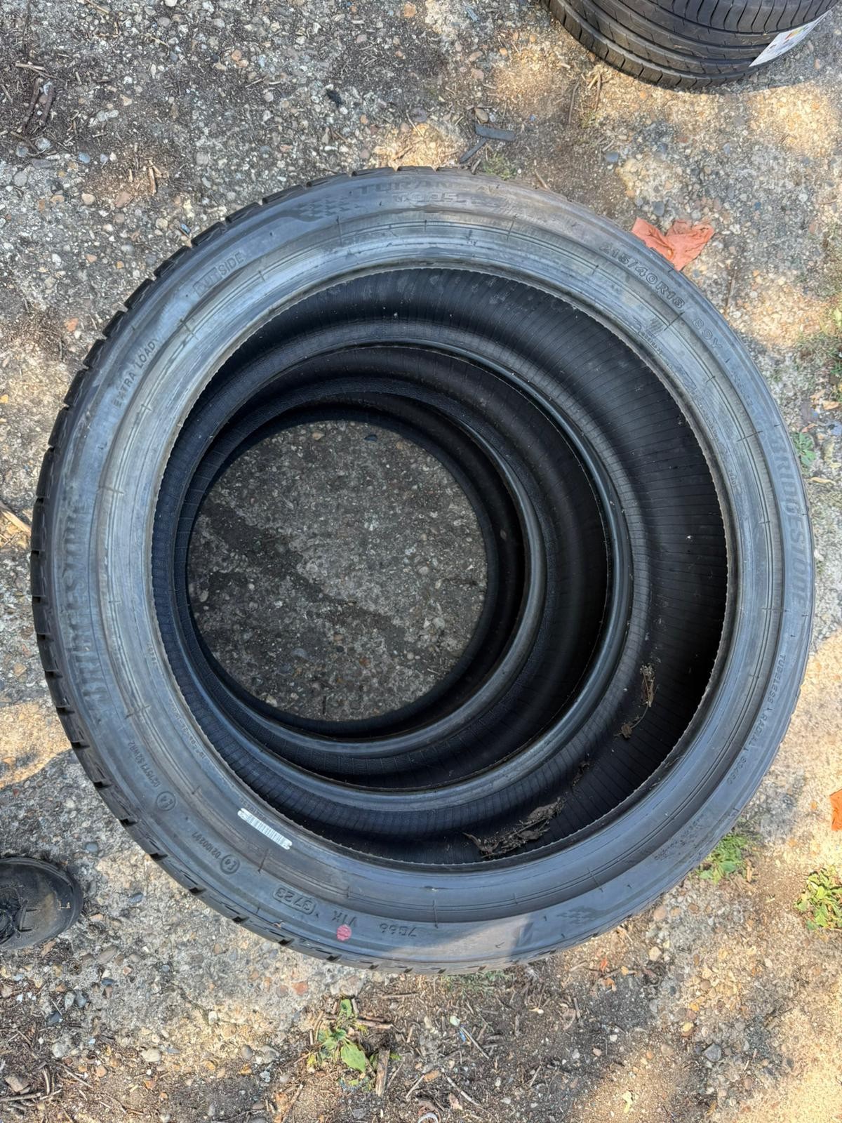 New 215 40 18 Bridgestone, Turanza T005, XL 89Y, x1 Single Tyre (F1_tyres) YD155
