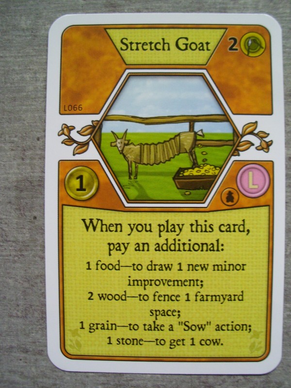 Promokarte / L-Deck Karte L066 Stretch Goat FÃ¼R âAgricolaâ (Lookout Spiele)