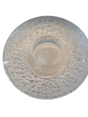 Orrefors Crystal Votive Discus Candle Holder Lars Hellsten Design vintage