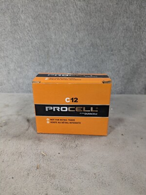 Duracell Procell Alkaline Batteries C 12/Box - Expired