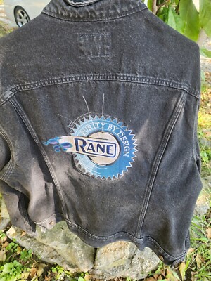 Lee Black Denim Jacket XL with Rane logo