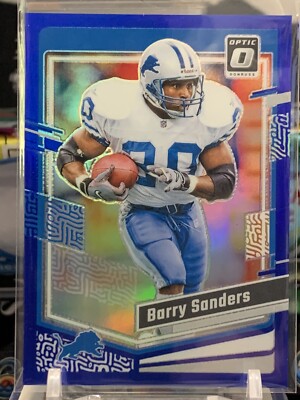 2023 Donruss Optic Blue #60 Barry Sanders /199 Color Match TZ