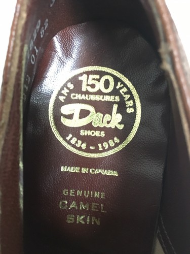 Vintage mens camel shoes by Dack Shoes of Canada Size 8