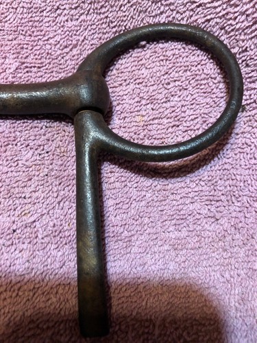 Antique Vintage Horse Bit Iron Primitive Western Decor Solid Cheek Bit Vintage