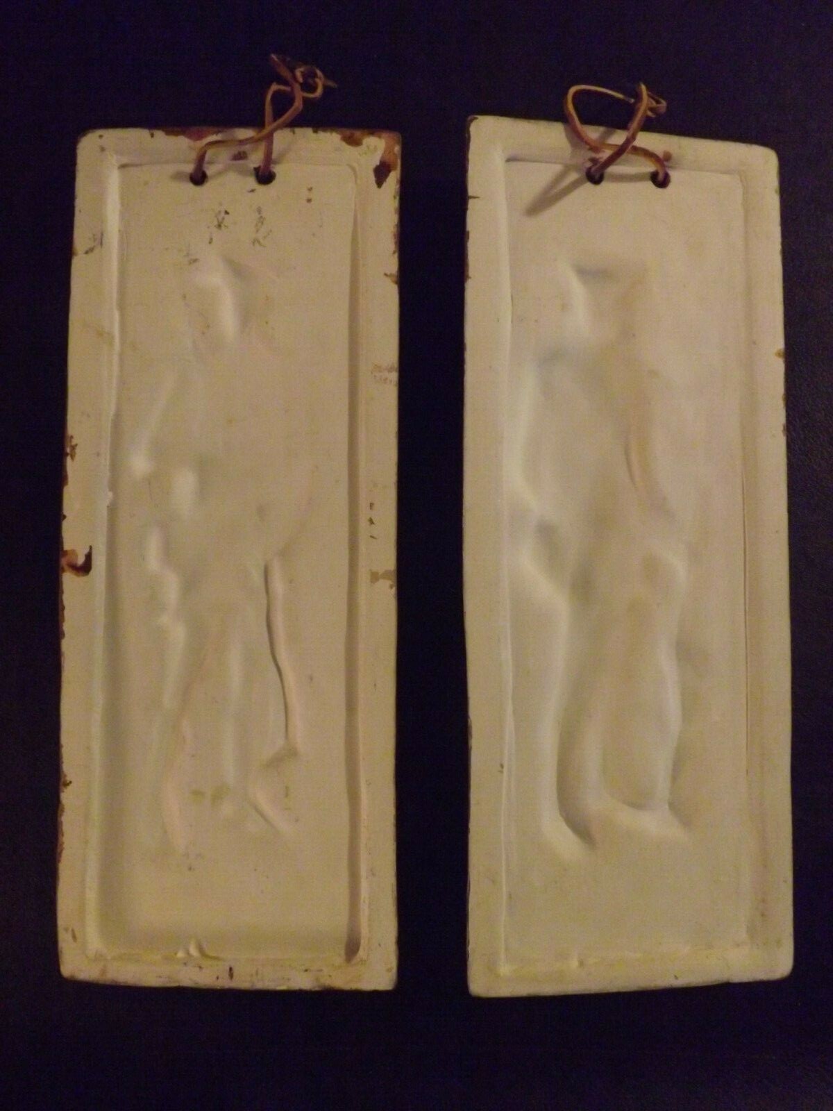 VINTAGE REVOLUTIONARY COLONIAL PATRIOT SOLDIERS 3D CERAMIC WALL HANGING LOT/2