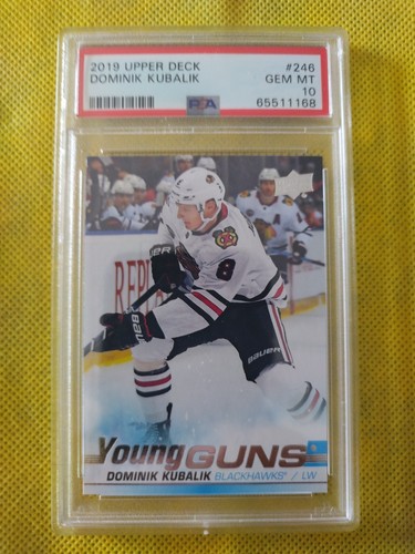 2019 Upper Deck #246 Dominik Kubalik Young Guns PSA 10 Gem
