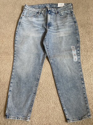 NWT old navy womens 16 lightwash high rise OG straight ankle jeans