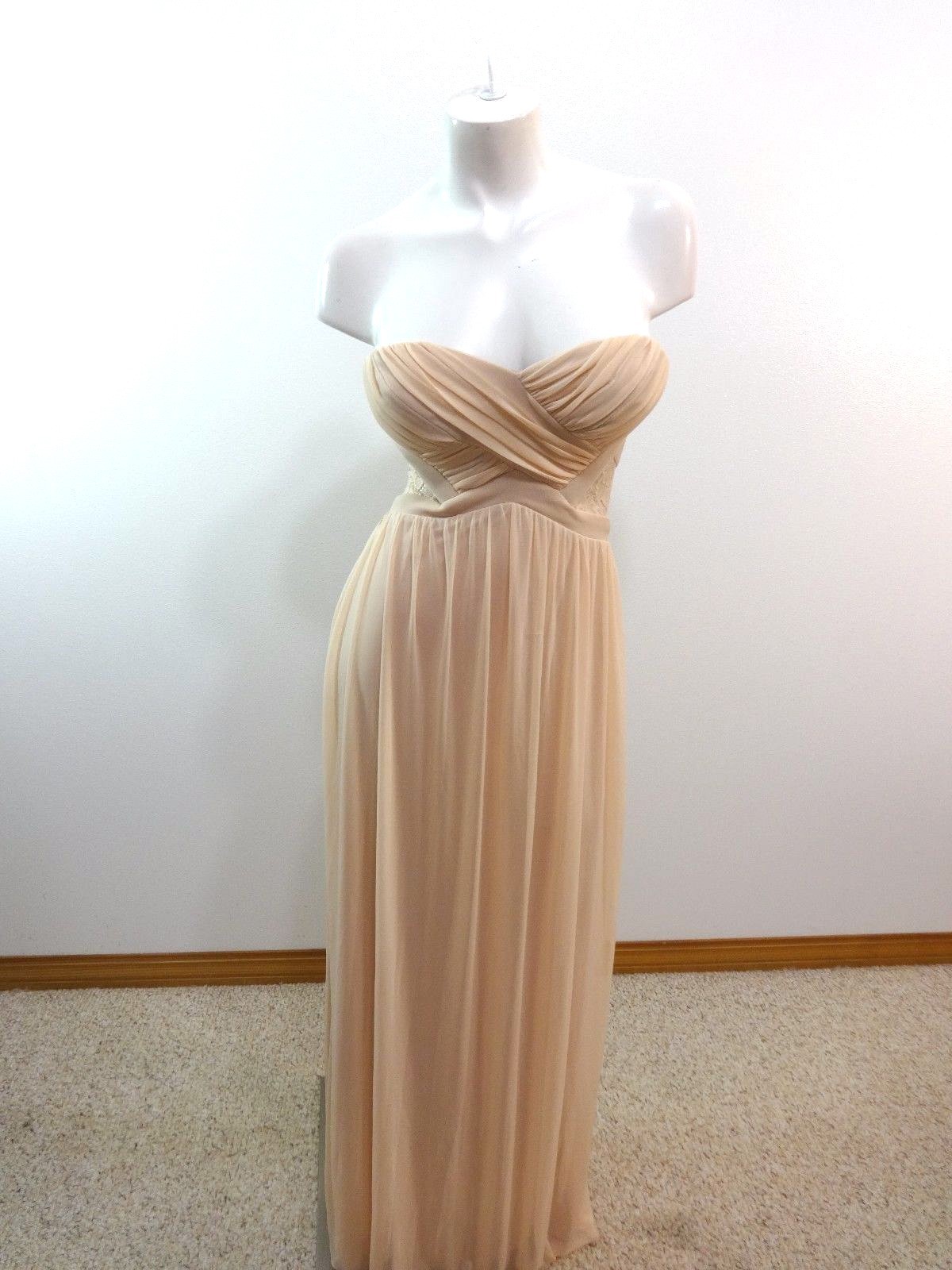 WAY-IN WOMENS PEACH CHIFFON PROM HOMECOMING PARTY DRESS JUNIORS SIZE 5 |  eBay