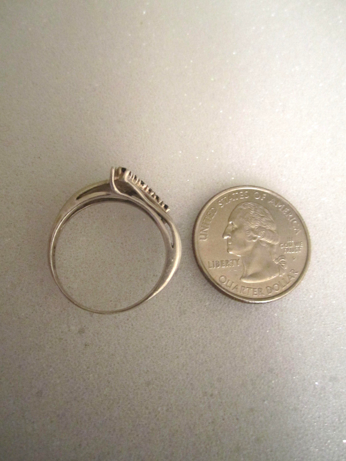 Sterling Silver Signed JED 925 Blue-Black Stones Curved Design Ring Size 10.25