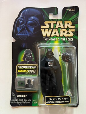 Star Wars POTF DARTH VADER Action Figure w/Interrogation Droid & Commtech Chip