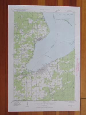 Ashland Wisconsin 1952 Original Vintage USGS Topo Map