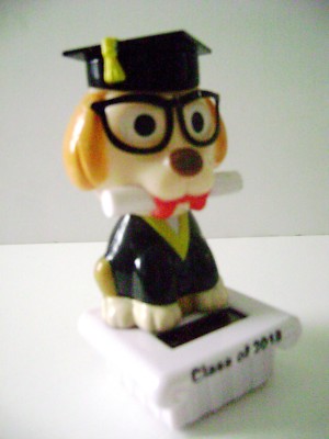 Solar Powered Dancing Graduation Class of 2018 Bobble Head w/ Cap & Gown